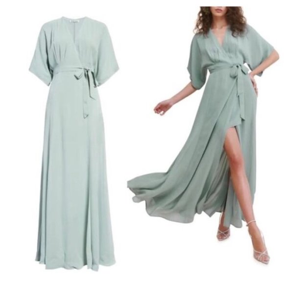 Reformation Winslow Dress in Celadon - Picture 5 of 15